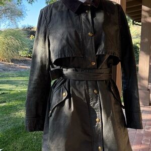 Joules UK long wax Trench Coat 20